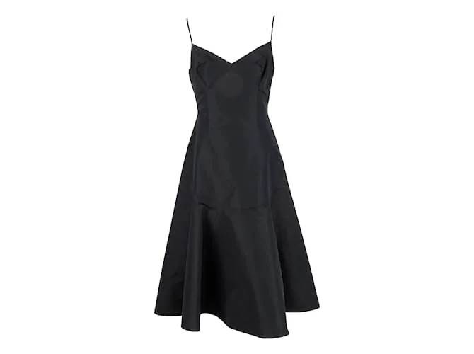 Vestido Moschino de seda con pliegues en la espalda Negro 
