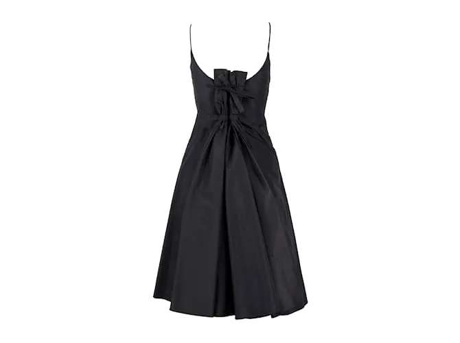 Vestido Moschino de seda con pliegues en la espalda Negro 
