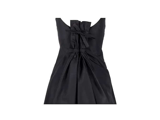Vestido Moschino de seda con pliegues en la espalda Negro 