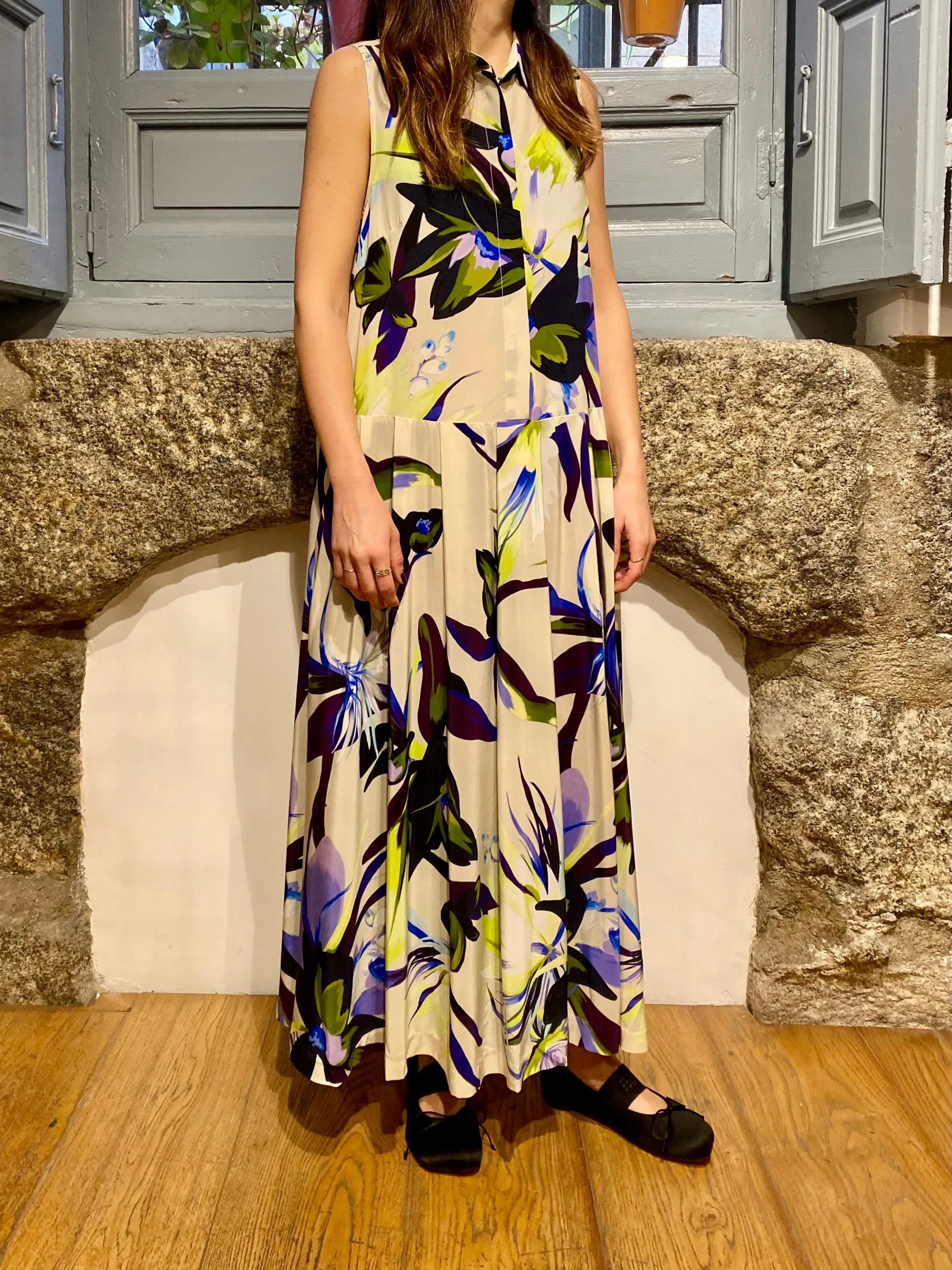 VESTIDO PRINT FLORAL CAMISERO