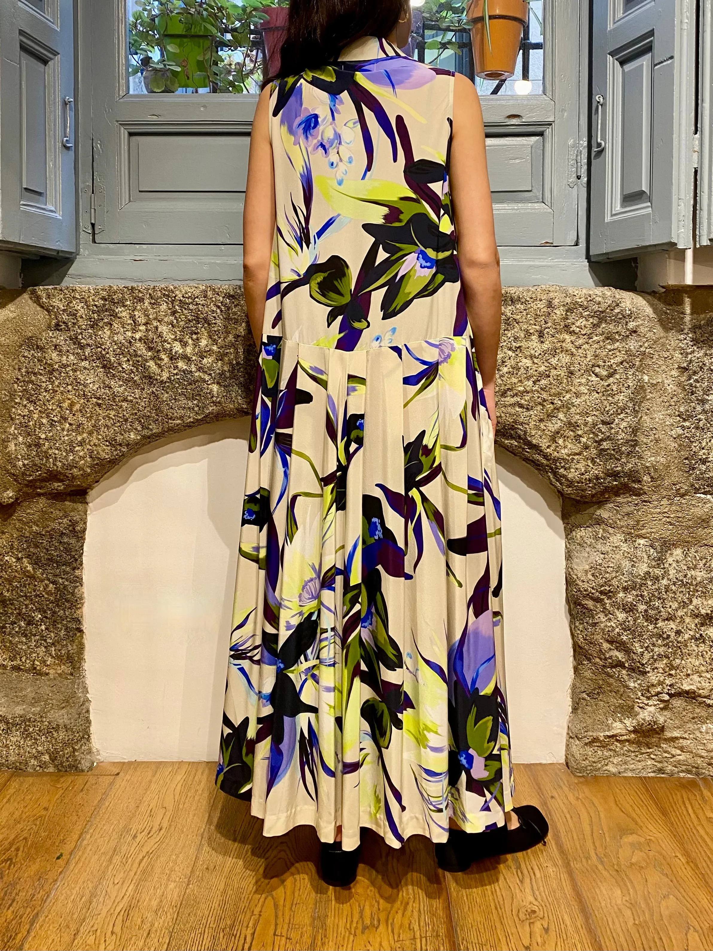 VESTIDO PRINT FLORAL CAMISERO