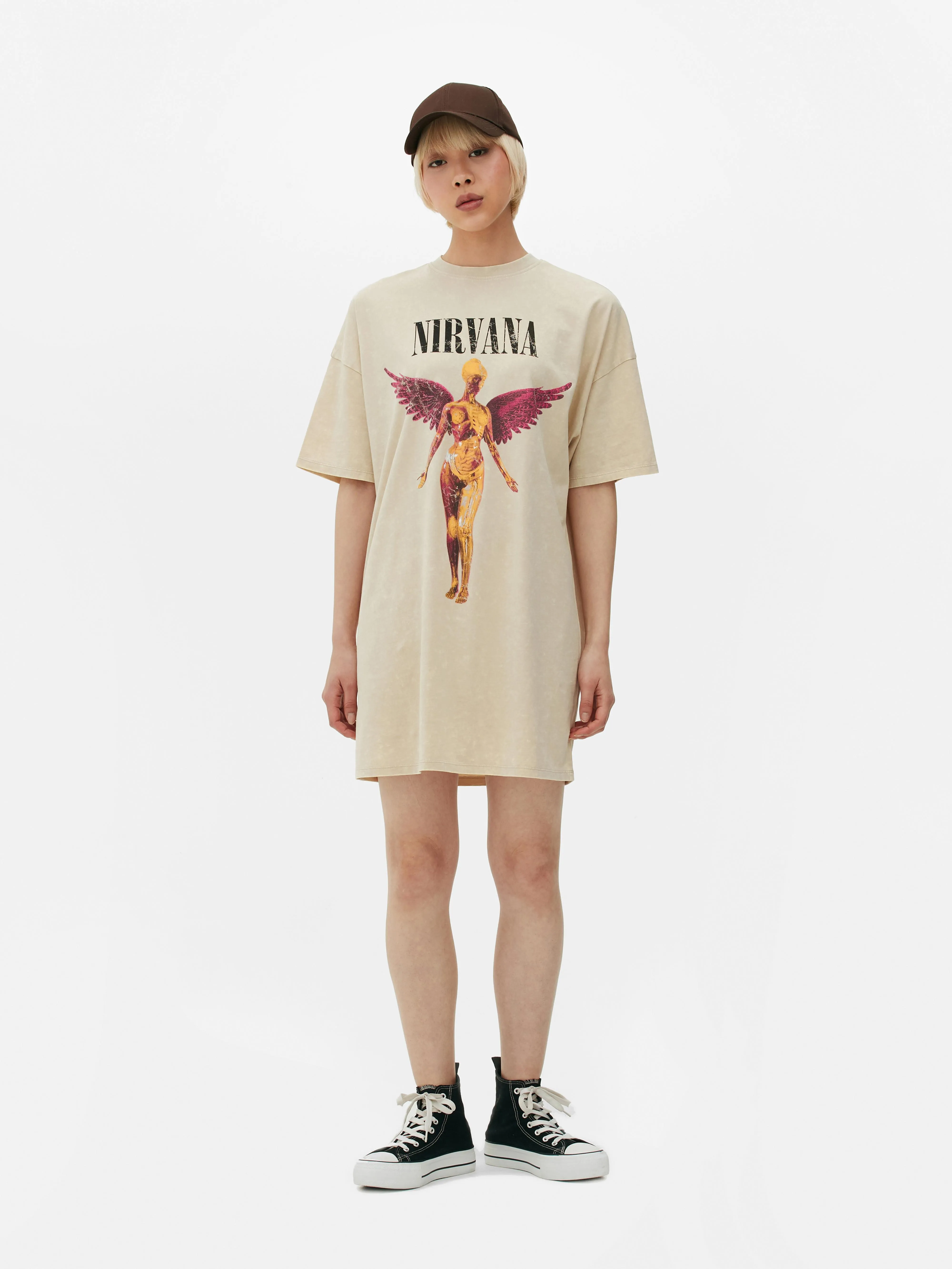 Vestido tipo camiseta extragrande de Nirvana