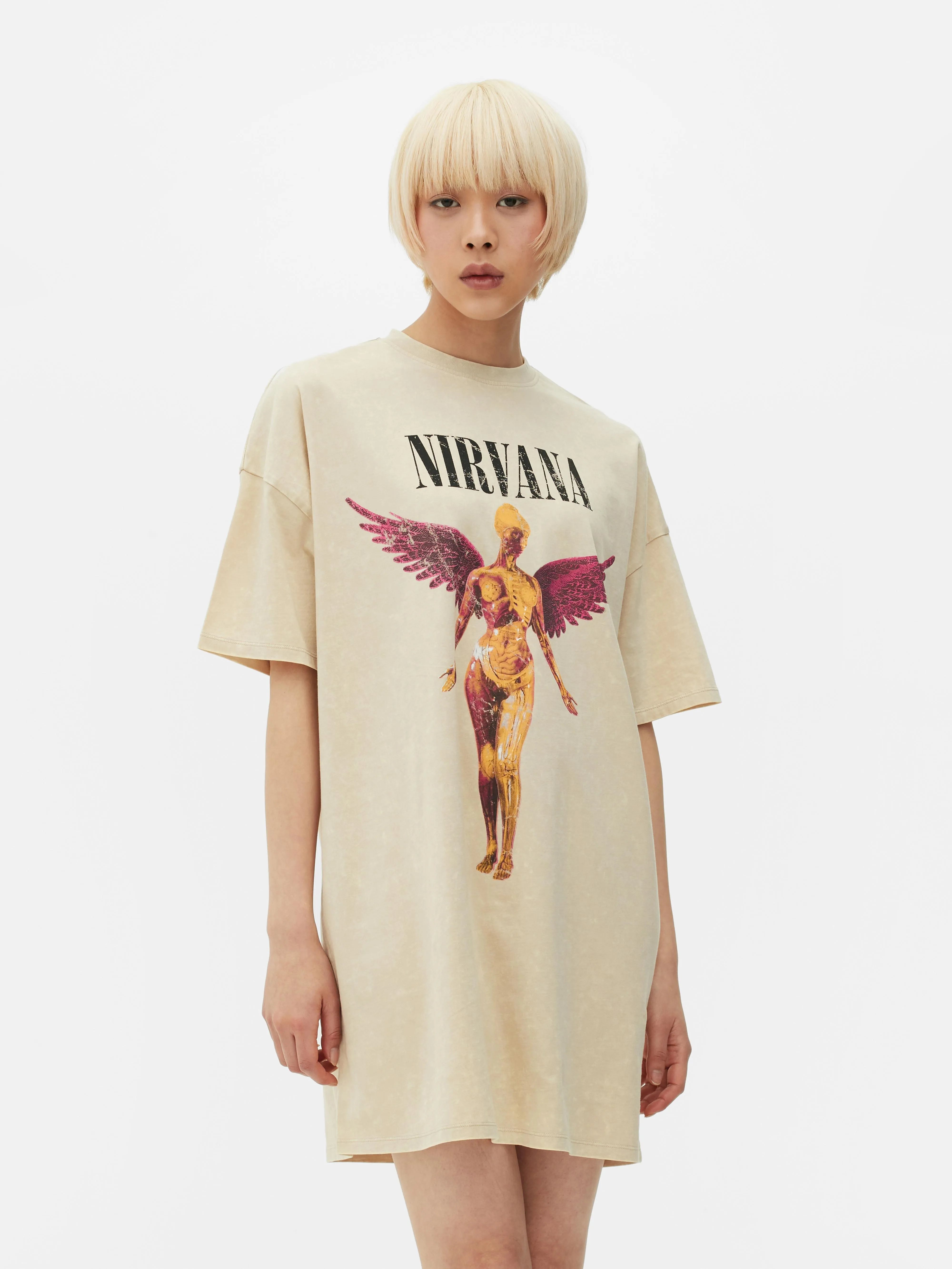 Vestido tipo camiseta extragrande de Nirvana