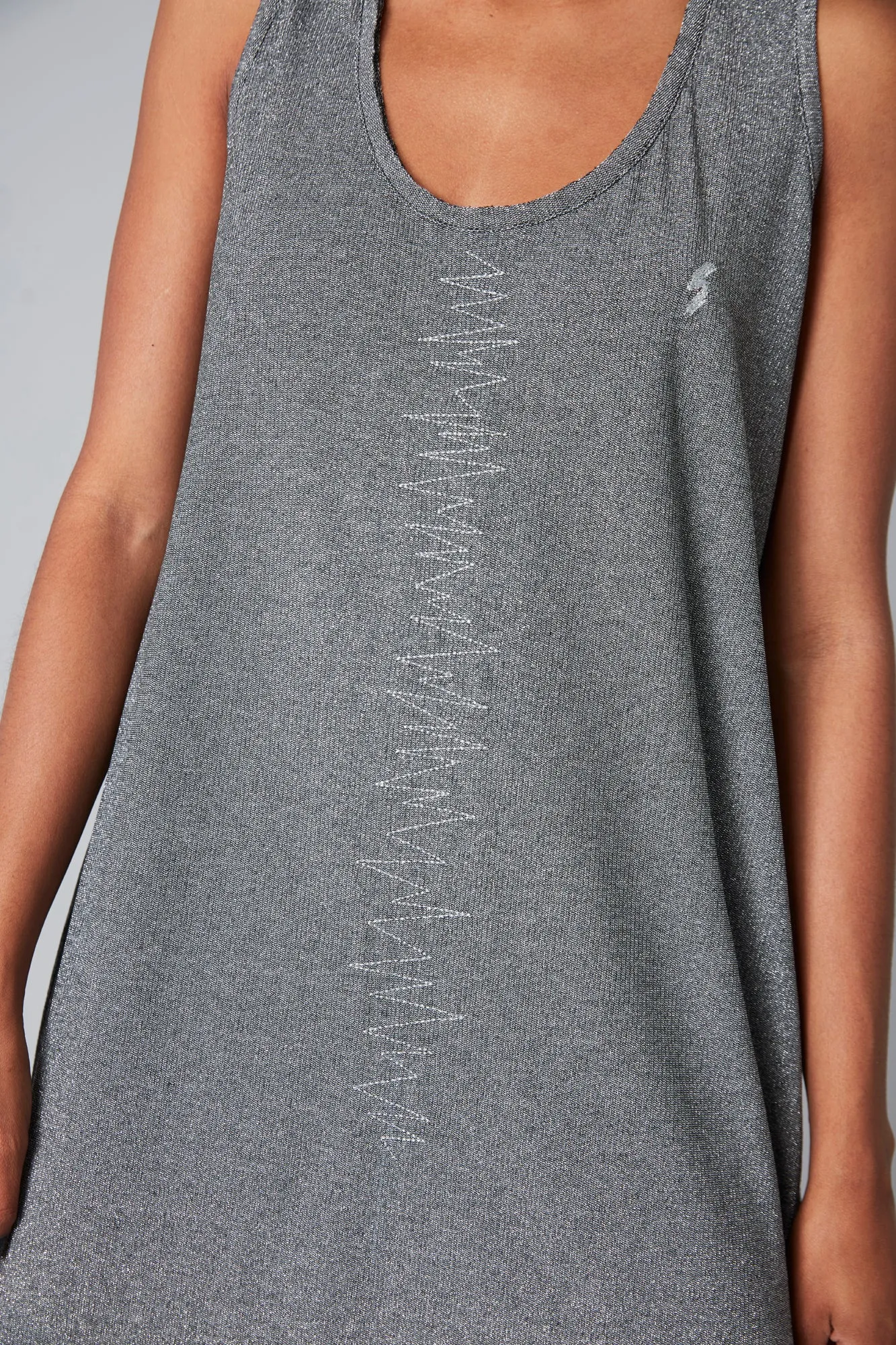 Vestido tirantes Z lurex & rayo negro