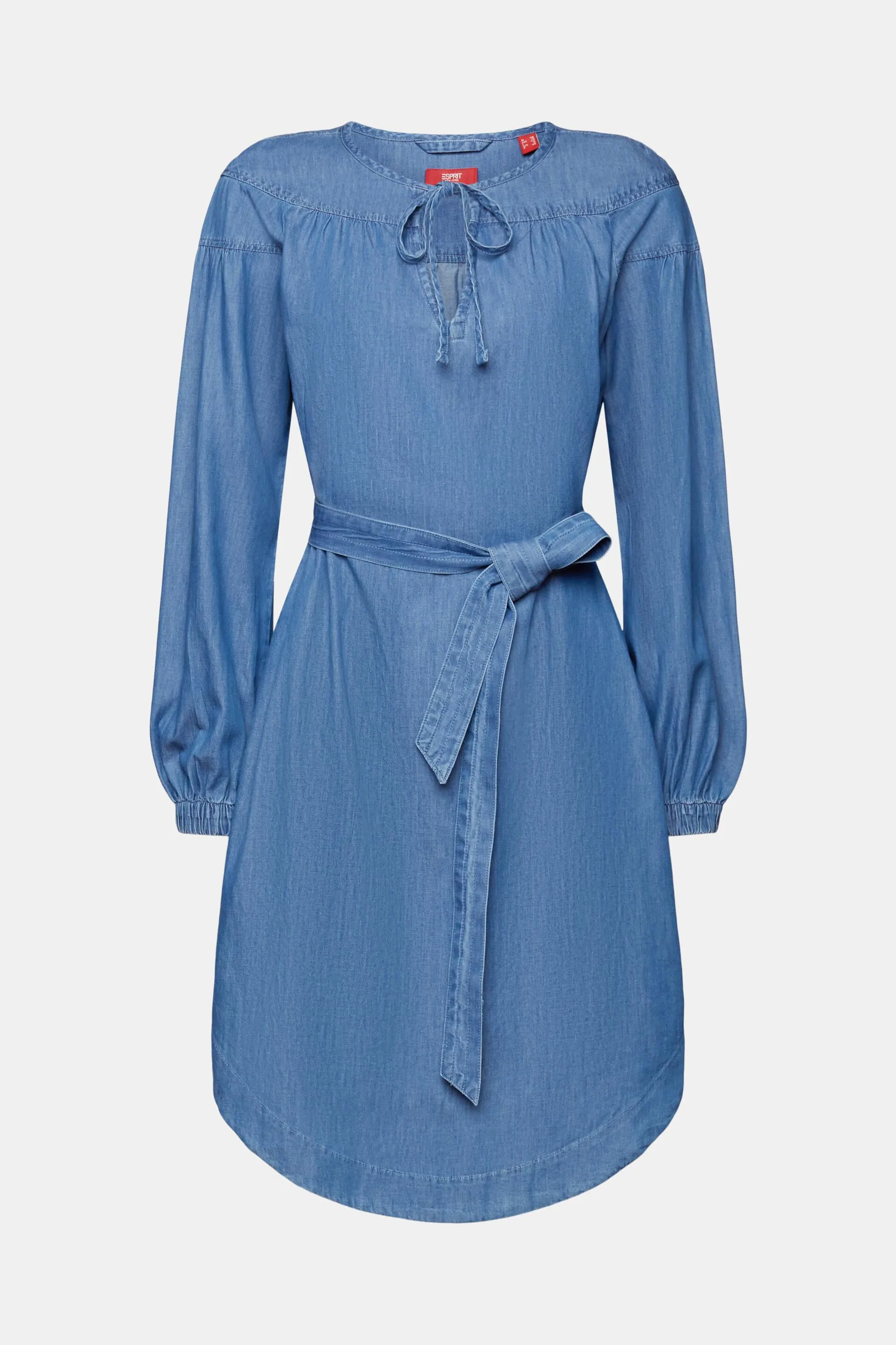 Vestido vaquero ligero con lazada