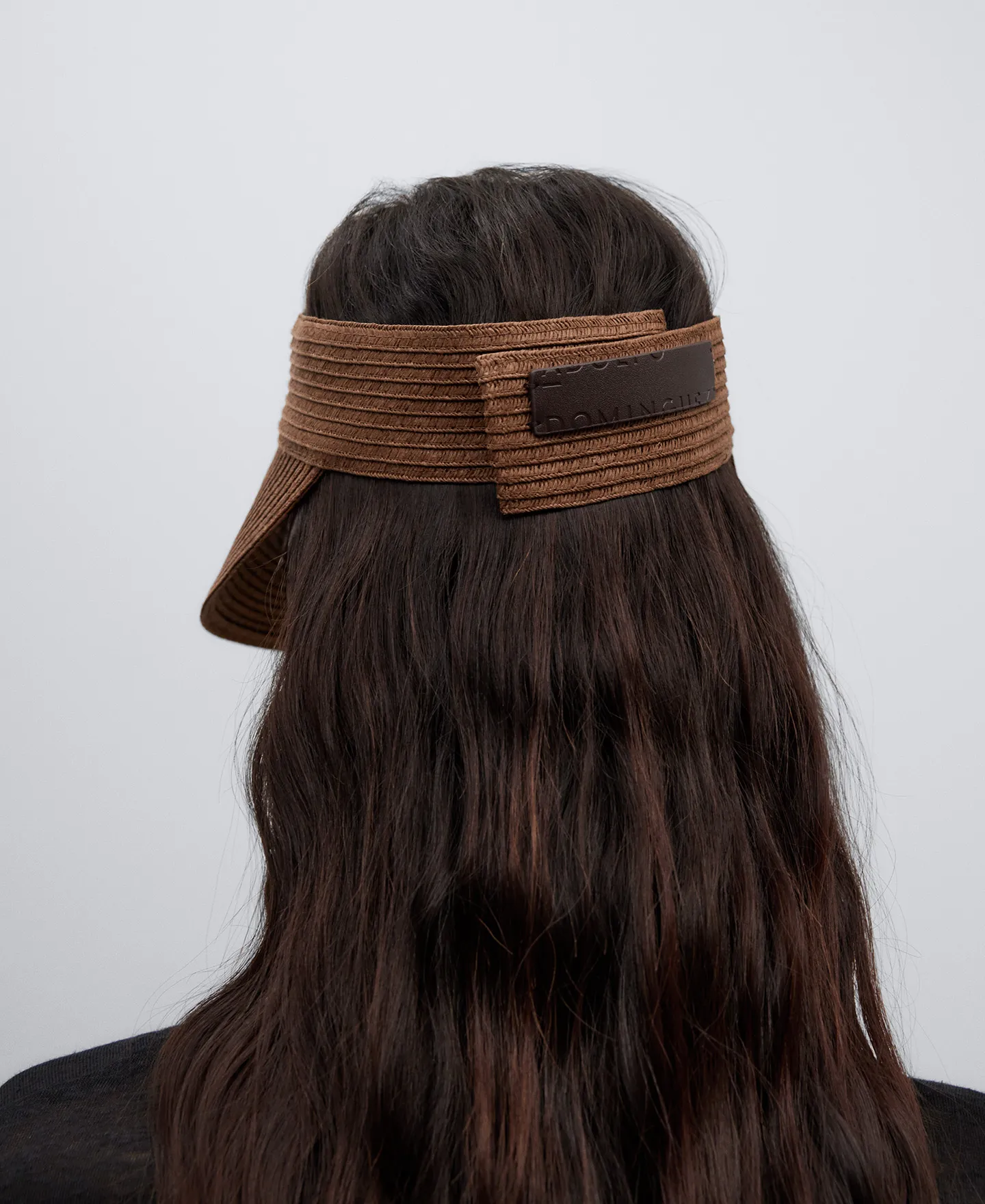 Visera efecto rafia mujer