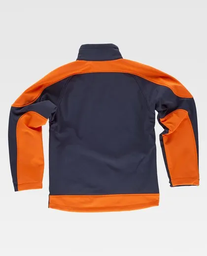 Workshell combinado con alta visibilidad Marino / Naranja