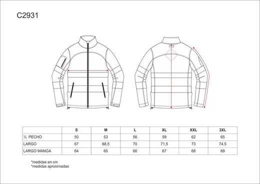 Workshell con cintas reflectantes Rojo / Negro