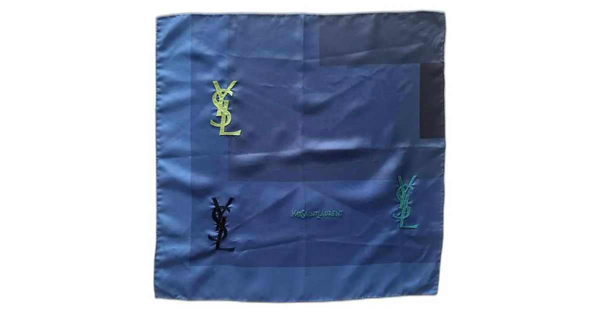 Yves Saint Laurent Pañuelos Azul marino 