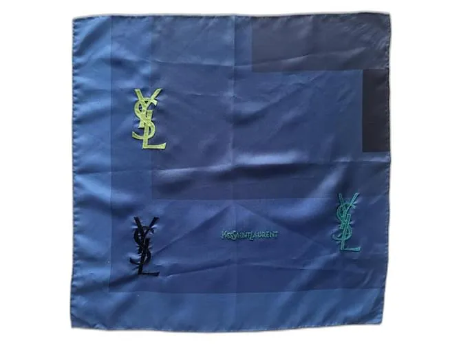 Yves Saint Laurent Pañuelos Azul marino 