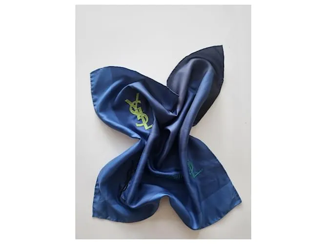Yves Saint Laurent Pañuelos Azul marino 