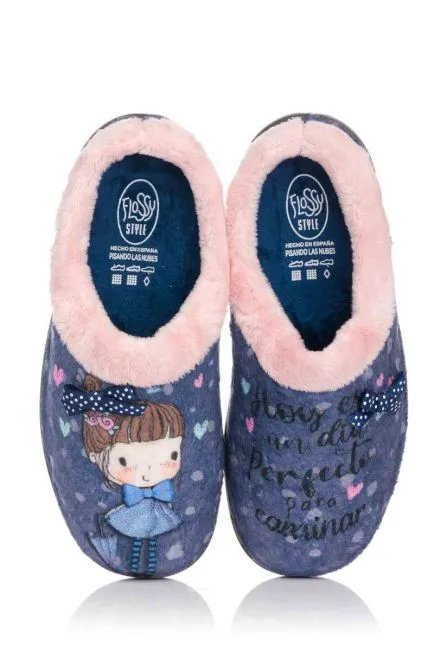 ZAPATILLA DE CASA  NIñA CON LAZO