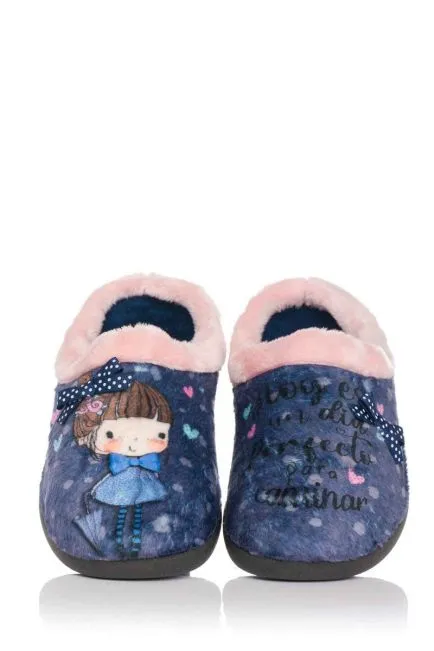 ZAPATILLA DE CASA  NIñA CON LAZO