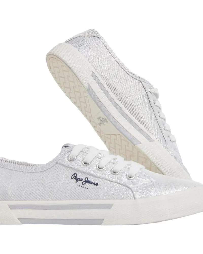 Zapatillas deporte de Mujer PEPE JEANS PLS31439 BRADY PARTY PLATA