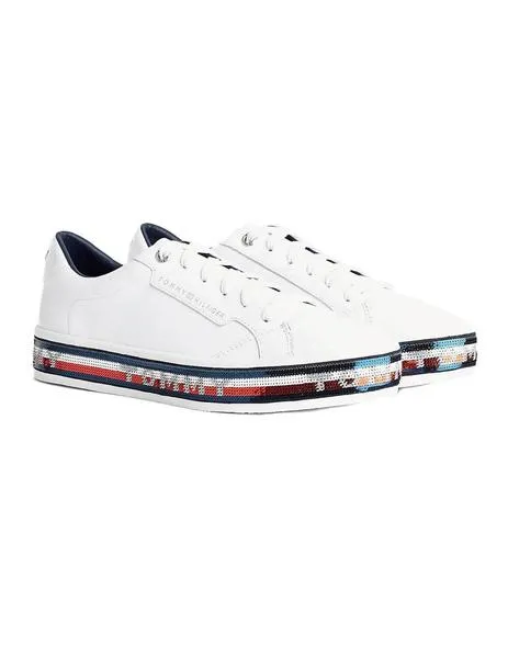 zapatillas tommy jeans  con lentejuelas