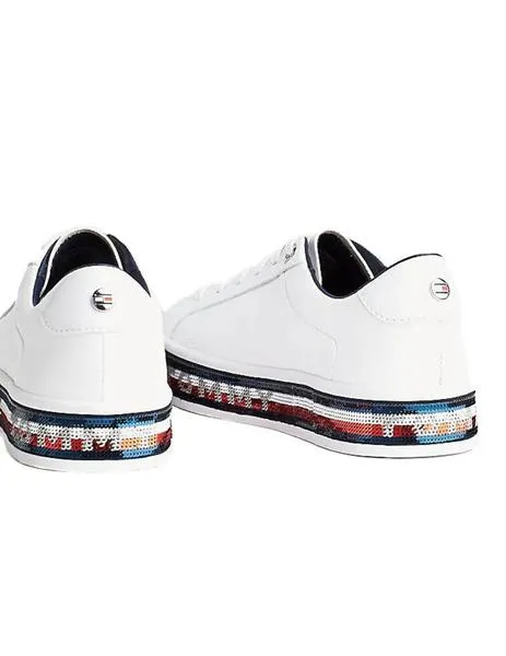 zapatillas tommy jeans  con lentejuelas