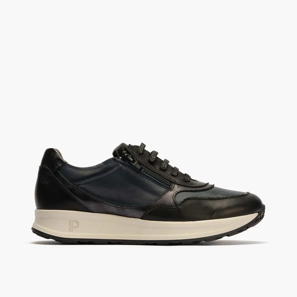 Zapato Deportivo con Cremallera de mujer color negro