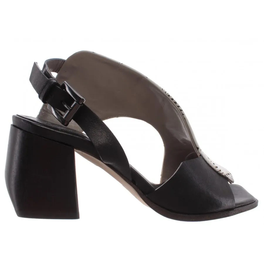Zapatos Mujer iXOS Sandalias Talon Cardo Blanco Negro Piel Made In Italy Nuevo