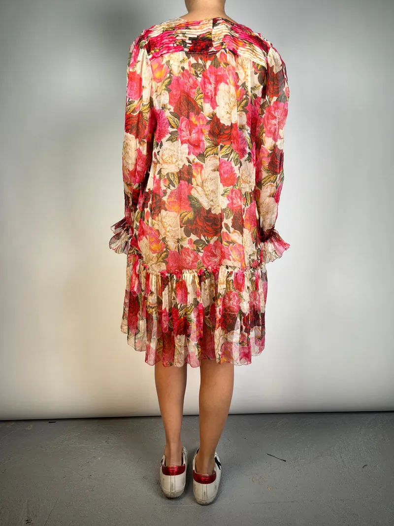 ZIMMERMANN Vestido Red Wonderland Floral de Seda